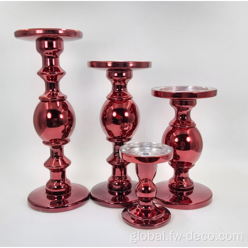 Crystal Candle Holder customized hand blown colored glass candle holders Supplier